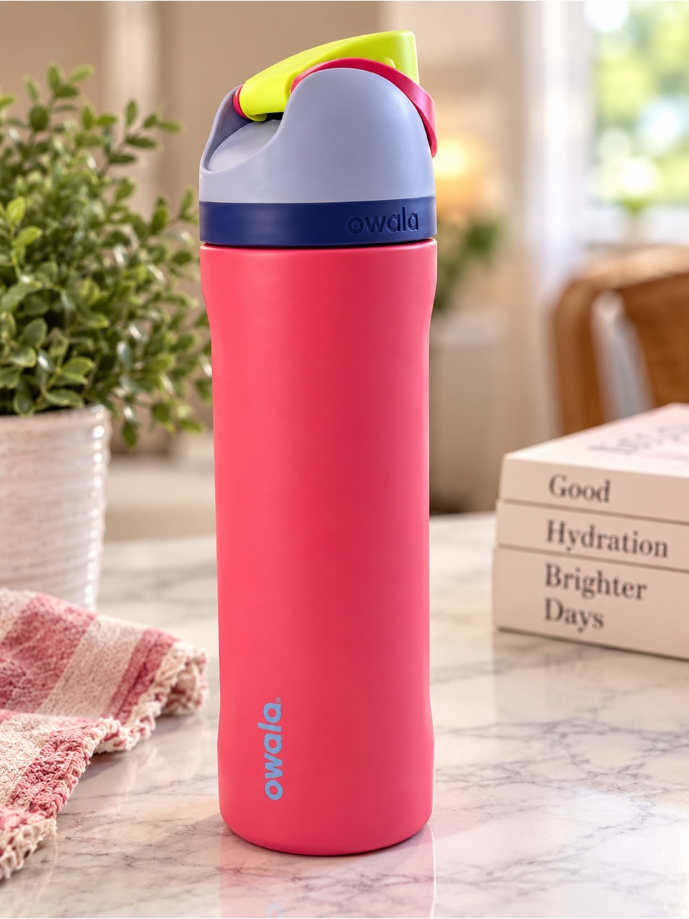Owala Pink Insulated Bottle with Easy-Flip Lid